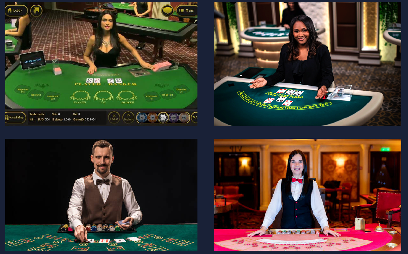 Blackjack, Baccarat y Craps en 1Win