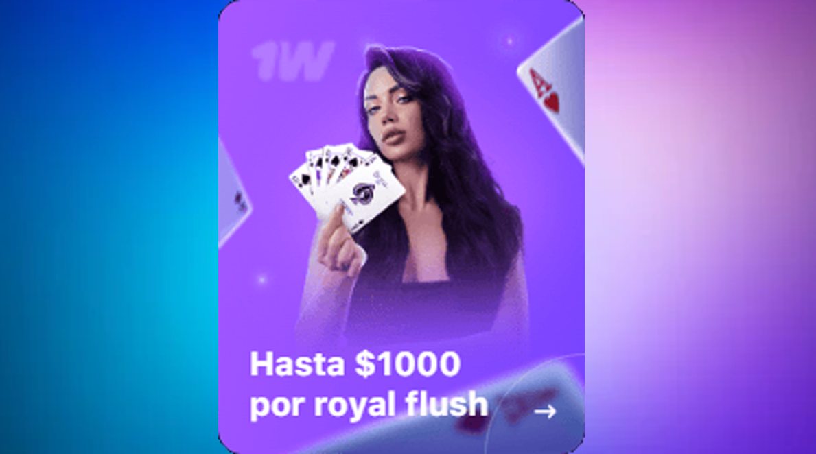 $1,000 Escalera Real en 1Win